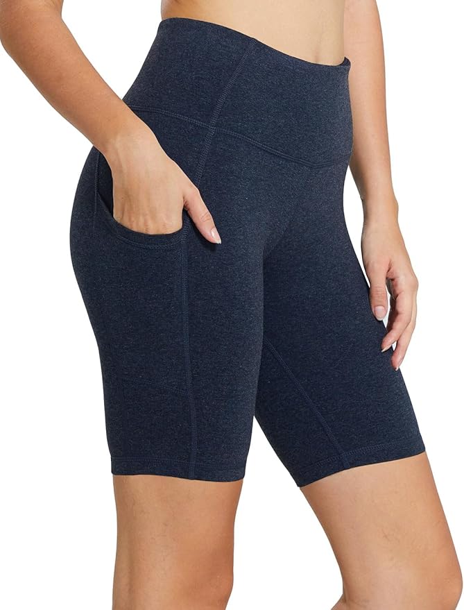 baleaf Women's 8"/ 5"/ 3" Biker Shorts High Waist Yoga Workout Gym Running Volleyball Spandex Shorts with Pockets