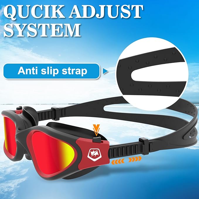 WIN.MAX Polarized Swimming Goggles Swim Pool Goggles Anti Fog Anti UV No Leakage Clear Vision for Men Women Adults Teenagers