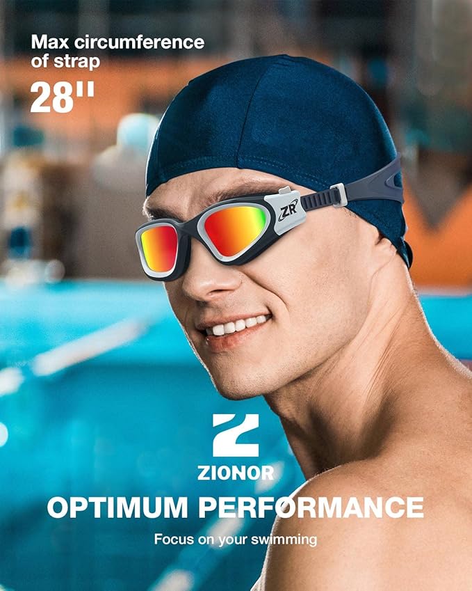 ZIONOR G1 Polarized Swimming Goggles for Unisex Adult Women Anti Fog 100% Anti UV Diving Goggles