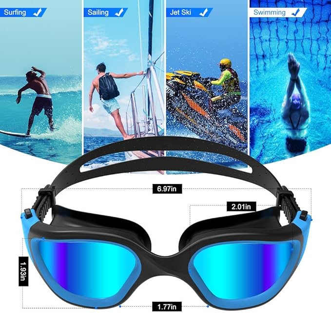 ZIONOR G1 Polarized Swimming Goggles for Unisex Adult Women Anti Fog 100% Anti UV Diving Goggles