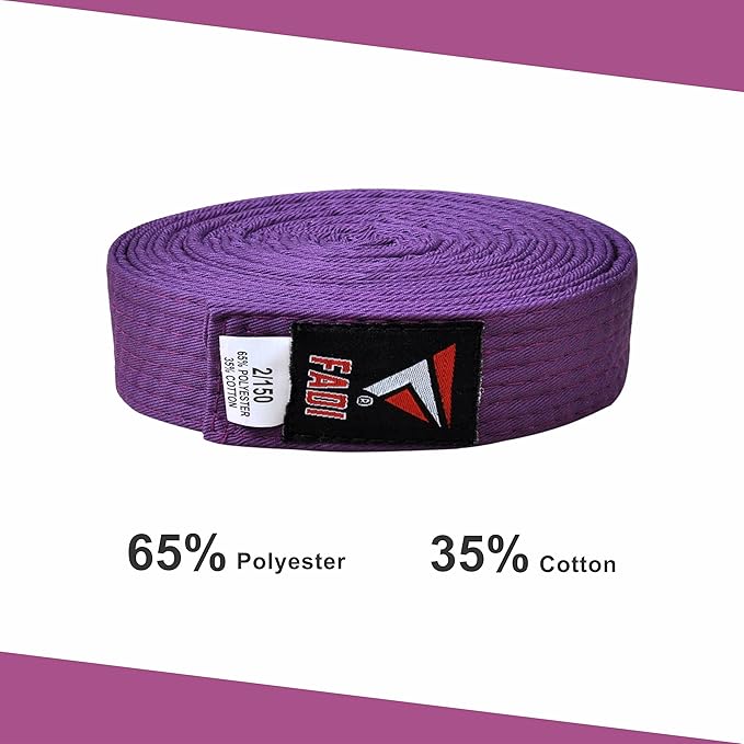 Martial Arts Belt for Karate, Judo, Aikido and Taekwondo - Durable Cotton-Polyester Blend for Adults and Kids