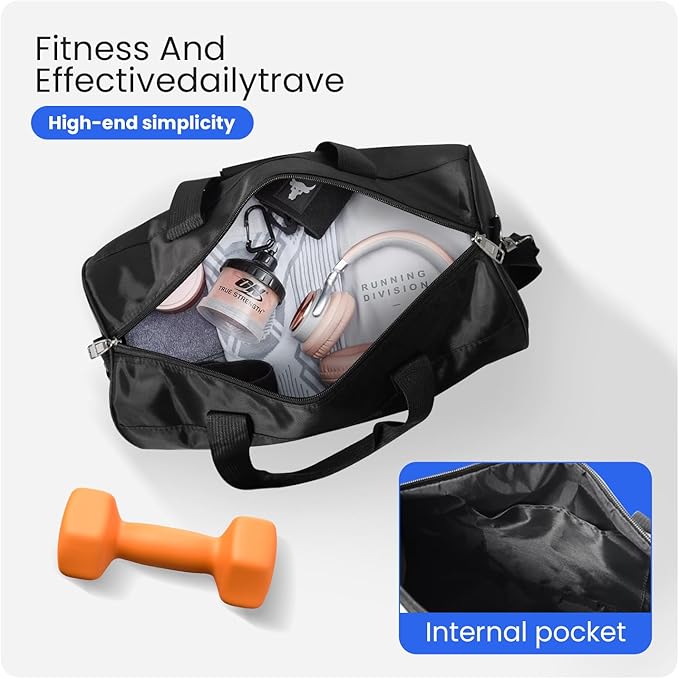 C&F BOGMOST Small Gym Bag for Travel & Duffel - 20 Inch Lightweight Carry On Bag for Men & Women, Mini Duffel Bag,Perfect for Sports, Weekend Trips, and Overnight Stays, Beige