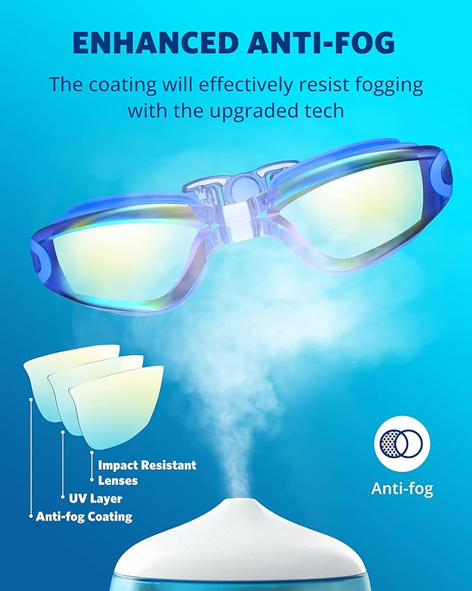 Aegend Swim Goggles, Swimming Goggles No Leaking Full Protection Adult Men Women Youth