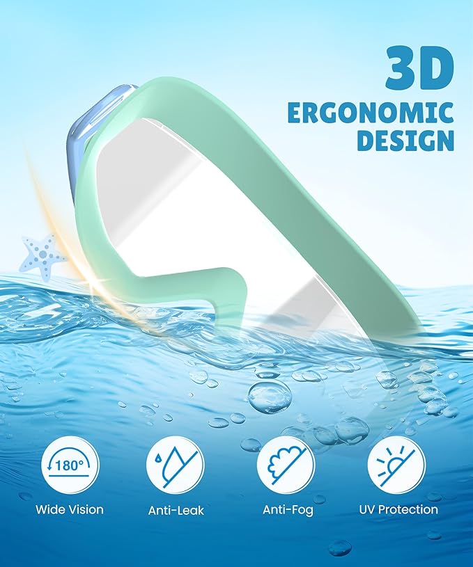 NSSIW Swim Goggles Swimming Kids-Goggles: Anti Fog No Leak with Nose Clip Earplugs for Girls Boys Youth 6-14 3 Pack