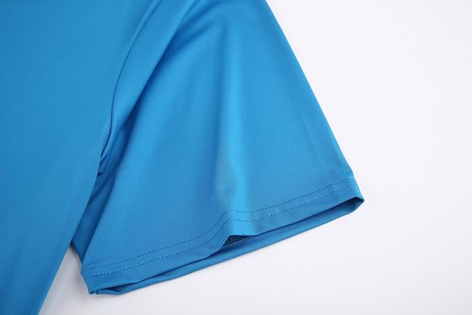 Alex Vando Mens Golf Shirt Moisture Wicking Quick-Dry Solid Short Sleeve Polo Shirts for Men