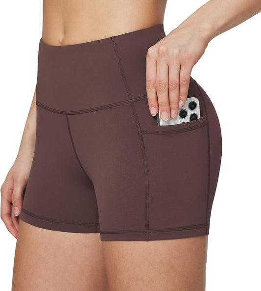 baleaf Women's 8"/ 5"/ 3" Biker Shorts High Waist Yoga Workout Gym Running Volleyball Spandex Shorts with Pockets
