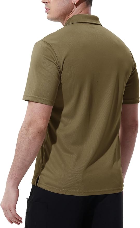 TBMPOY Men's Polo Shirts with Pocket Short Sleeve Quick Dry Casual Sports Outdoor Golf Shirt