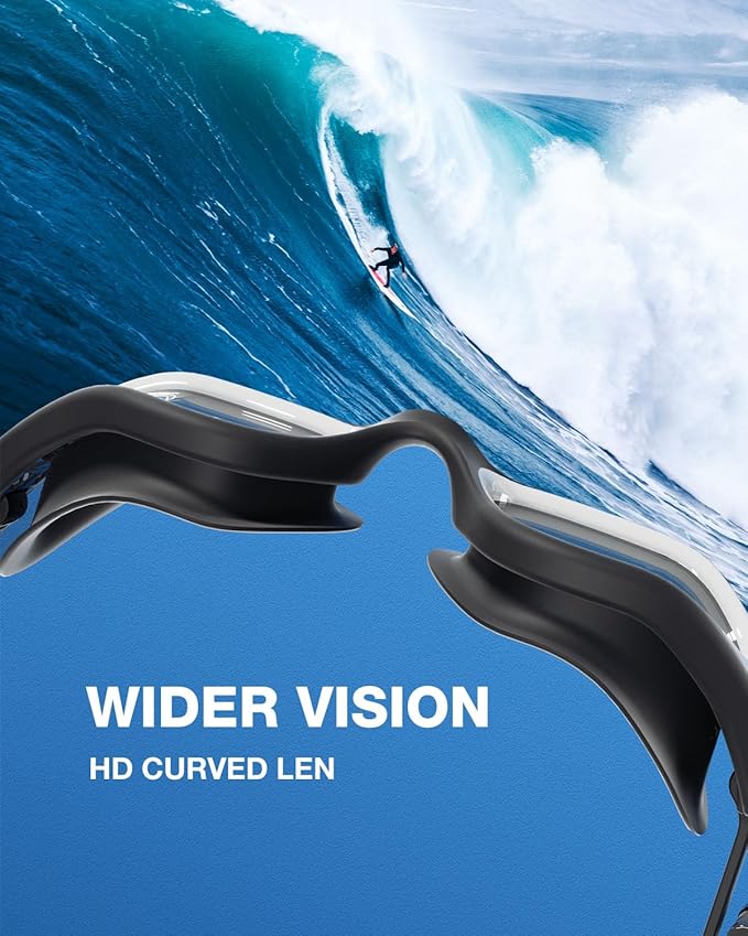 ZIONOR G1 Lite Swim Goggles with Swim Cap Comfortable Anti-fog Swimming Goggles Cap Set for Adult Men Women