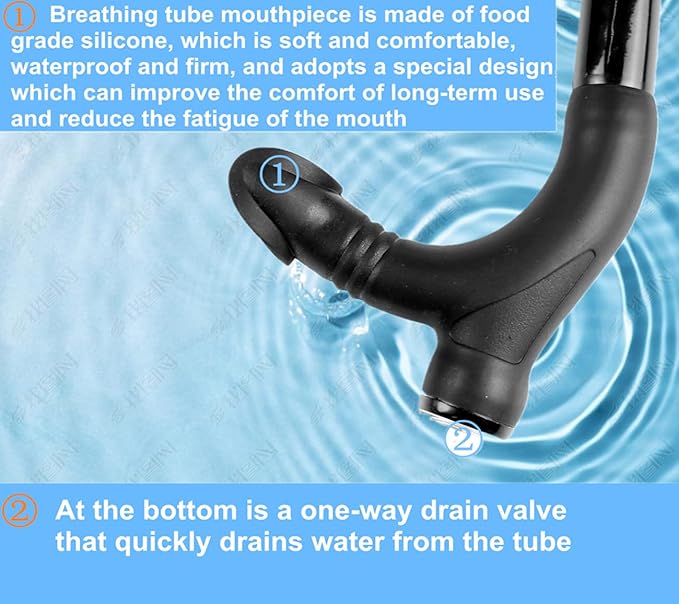 Snorkel Swim Training Practice Freestyle Learn to Swim for Pool Swimming and Open Water Snorkeling