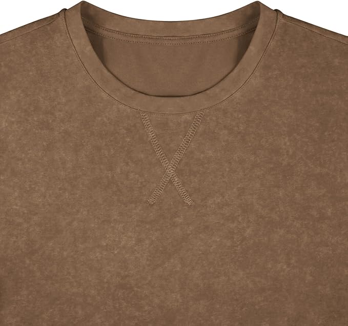 LOGEEYAR Men's Athletic Washed T-Shirts Basic Crew Neck Tees Tops Causal Distressed Cotton T Shirts for Men