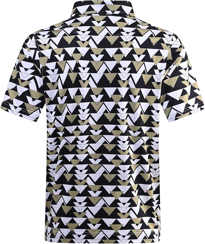 DEOLAX Mens Polo Shirts Fashion Print Mens Golf Shirt Dry Fit Mens Golf Polo Short Sleeve Quick Dry Funny Golf Shirt for Men