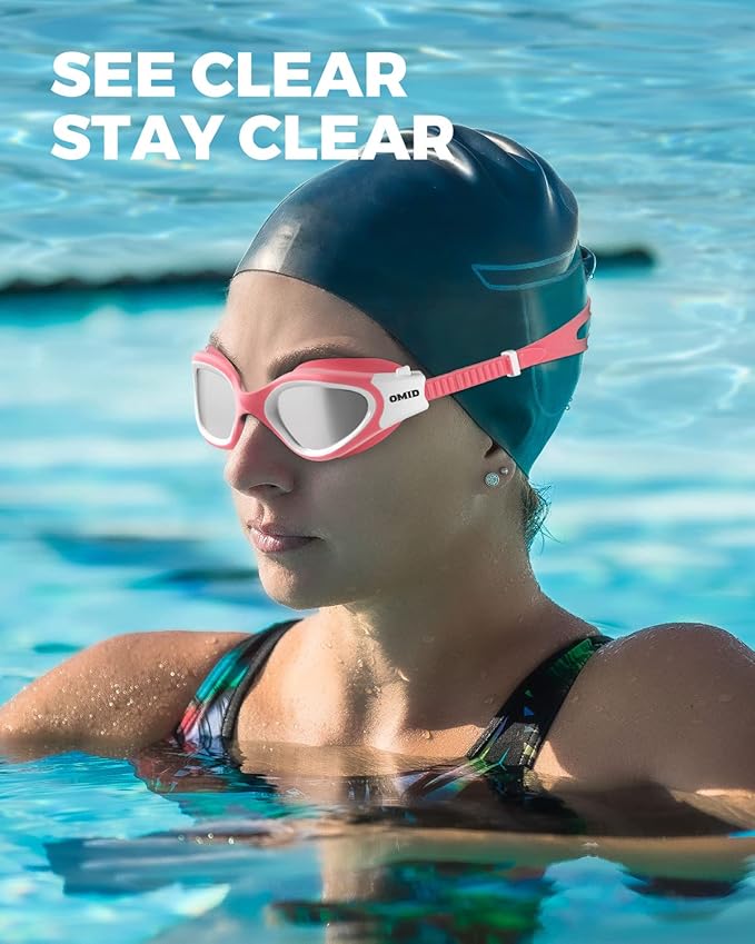 OMID Swim Goggles, P2 Polarized Swimming Goggles for Men Anti-fog Goggles Swimming for Adult Women