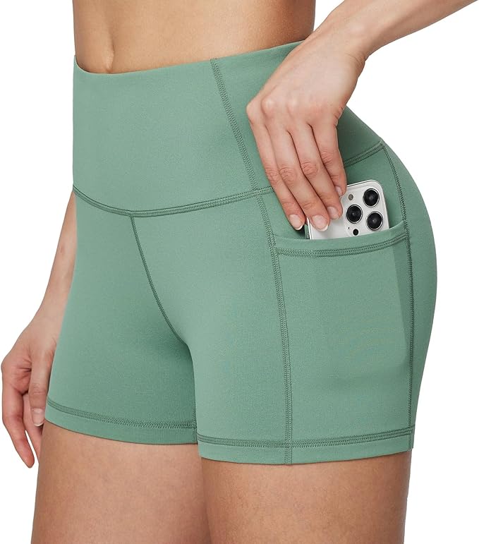 baleaf Women's 8"/ 5"/ 3" Biker Shorts High Waist Yoga Workout Gym Running Volleyball Spandex Shorts with Pockets