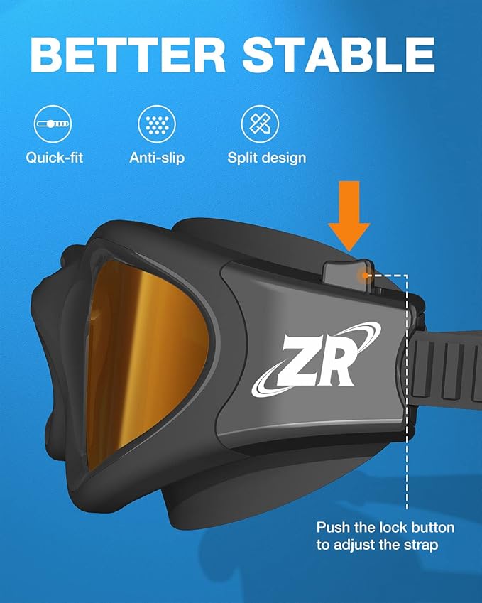 ZIONOR G1 Polarized Swimming Goggles for Unisex Adult Women Anti Fog 100% Anti UV Diving Goggles
