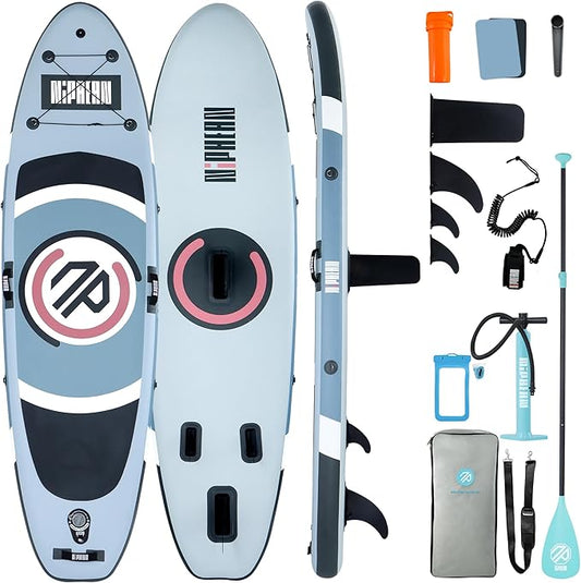 Niphean（Ultra-Light）Inflatable Paddle Board with (Beginner Friendly) StabilTrac Fin and Durable SUP Accessories, 10' Stand Up Paddle Boards for Adults & Youth, Versatile Yoga Paddle Board, Gift Ideas