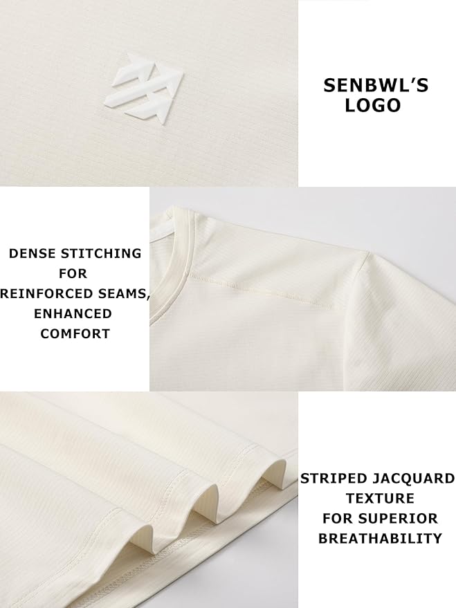 Mens Seamless Workout T-Shirts Lightweight Moisture Wicking Running Hiking Camping Tennis Pickleball Shirts for Men