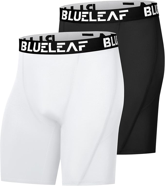 Blueleaf Men's Compression Shorts Sports Running Spandex Shorts Performance Athletic Workout Base Layer Underwear