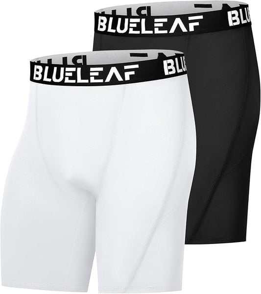 Blueleaf Men's Compression Shorts Sports Running Spandex Shorts Performance Athletic Workout Base Layer Underwear