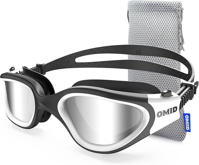 OMID Swim Goggles, P2 Polarized Swimming Goggles for Men Anti-fog Goggles Swimming for Adult Women