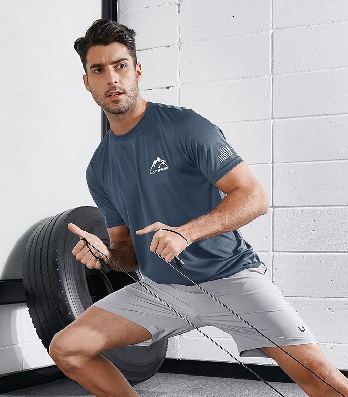 NORTHYARD Men's UPF 50+ Sun Protection Shirts Swim SPF UV Quick Dry Short Sleeve T-Shirts for Athletic Fishing Rash Guard