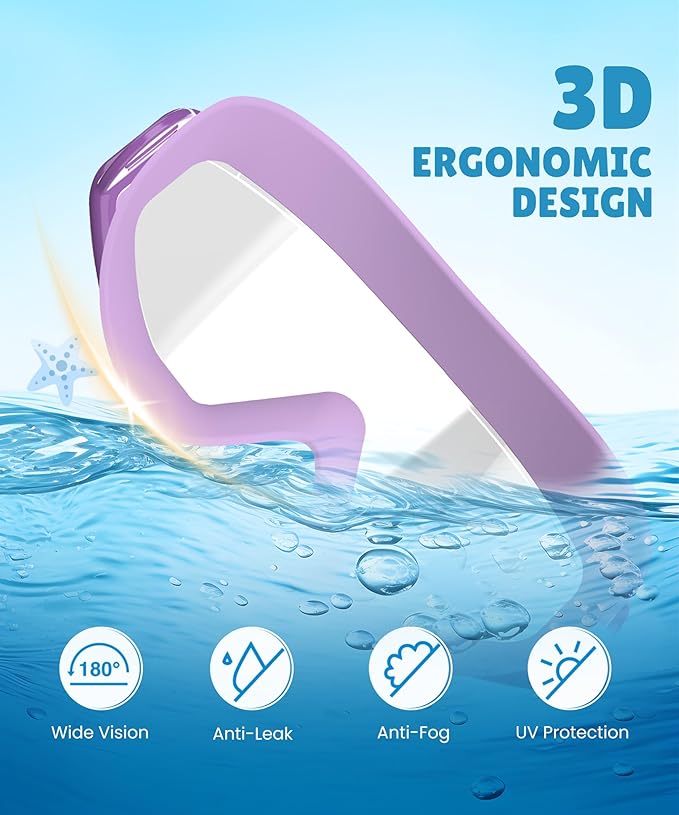 NSSIW Swim Goggles Swimming Kids-Goggles: Anti Fog No Leak with Nose Clip Earplugs for Girls Boys Youth 6-14 3 Pack