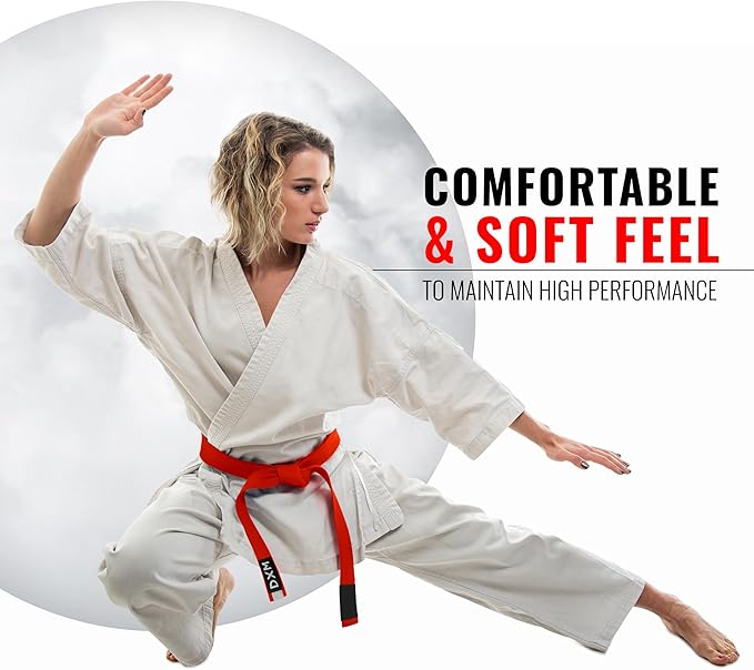 DXM SPORTS BJJ Jiu Jitsu Belt - Taekwondo Karate Belt - Martial Arts Uniform Ranking Judo Belt Double Stitched for Kids Adult