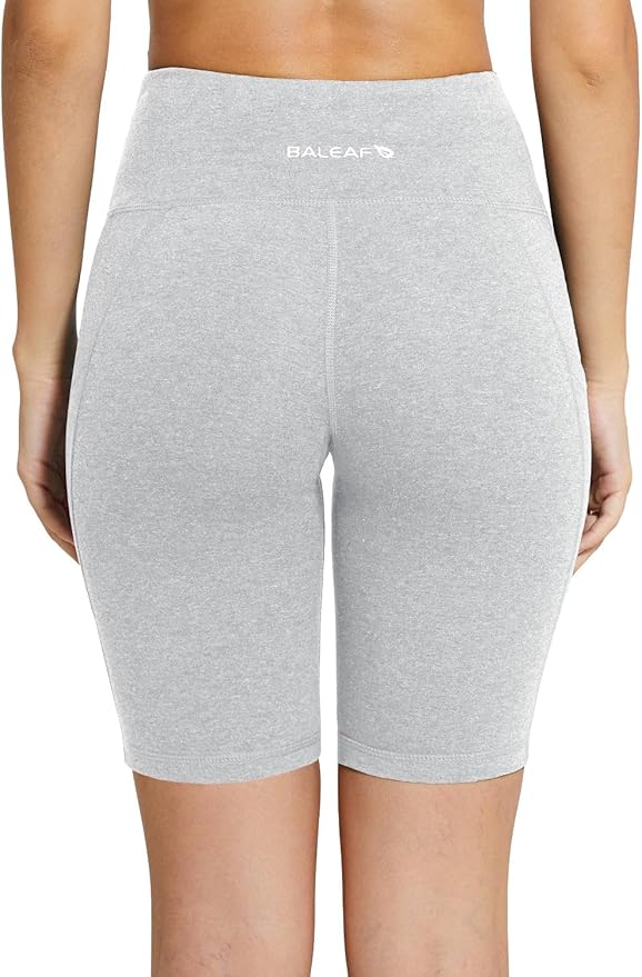 baleaf Women's 8"/ 5"/ 3" Biker Shorts High Waist Yoga Workout Gym Running Volleyball Spandex Shorts with Pockets