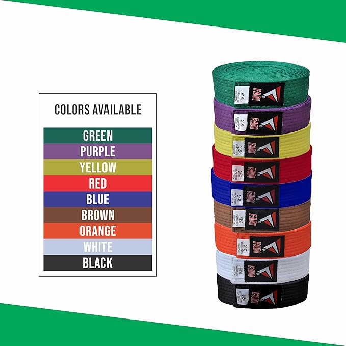 Martial Arts Belt for Karate, Judo, Aikido and Taekwondo - Durable Cotton-Polyester Blend for Adults and Kids