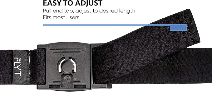 FLYT Solo Belt - Minimalist Web Nylon Belt with Quick-Release Magnetic Plastic Buckle, TSA Friendly