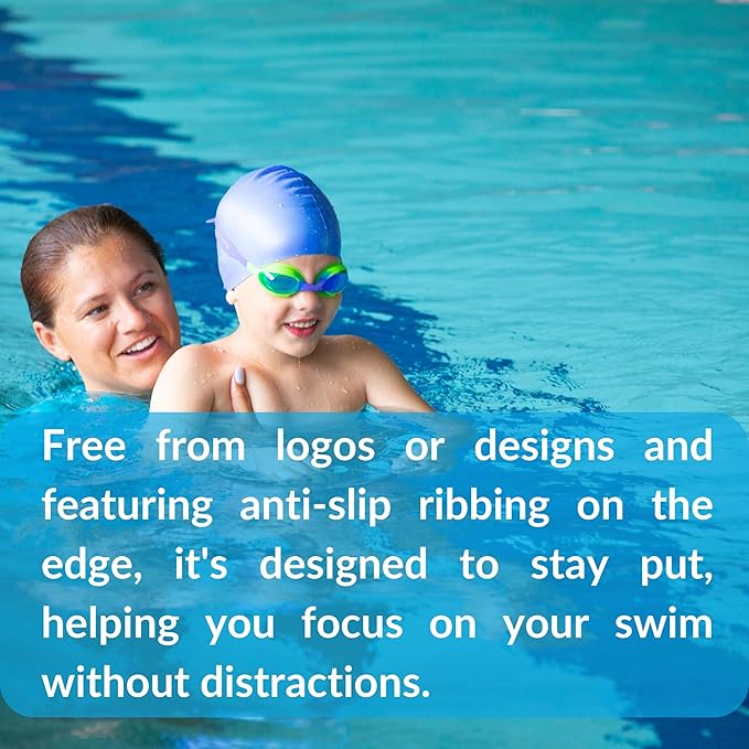 Sporti Silicone Swim Cap for Kids, Unisex Youth Swimming Cap, Protection Bathing Caps for Your Children, Aged 2-10