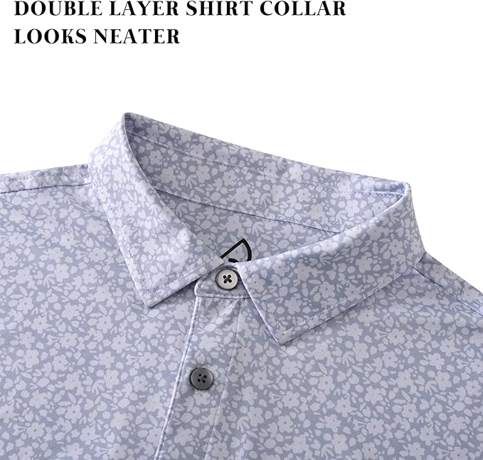 DEOLAX Mens Polo Shirts Fashion Print Mens Golf Shirt Dry Fit Mens Golf Polo Short Sleeve Quick Dry Funny Golf Shirt for Men