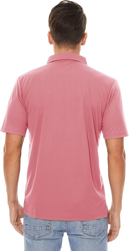 MAGCOMSEN Men's Polo Shirts 3 Buttons Casual Work T Shirts Quick Dry Short Sleeve Golf Shirt Pique Jersey Outdoor Performance