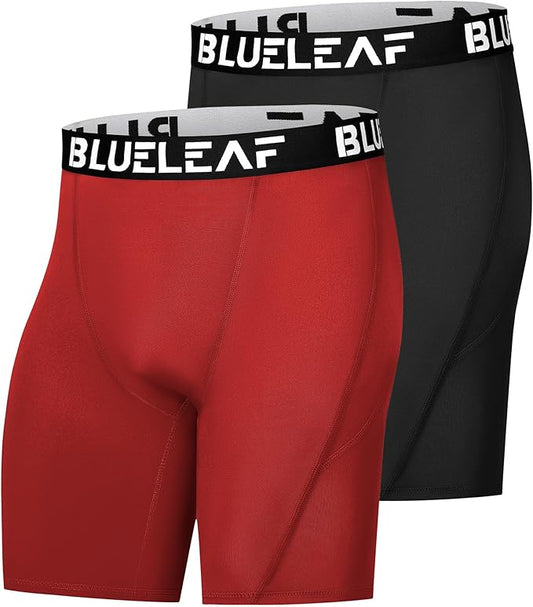 Blueleaf Men's Compression Shorts Sports Running Spandex Shorts Performance Athletic Workout Base Layer Underwear