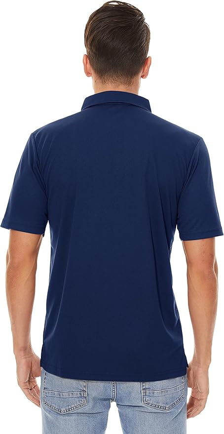 MAGCOMSEN Men's Polo Shirts 3 Buttons Casual Work T Shirts Quick Dry Short Sleeve Golf Shirt Pique Jersey Outdoor Performance