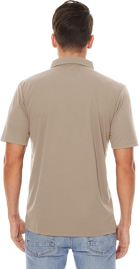 MAGCOMSEN Men's Polo Shirts 3 Buttons Casual Work T Shirts Quick Dry Short Sleeve Golf Shirt Pique Jersey Outdoor Performance