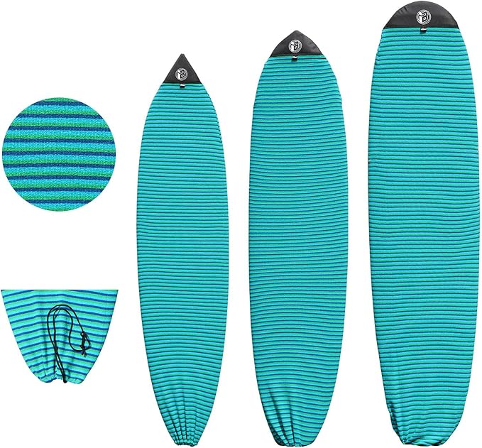 Rokia R Surfboard Sock Cover Quick-Drying Anti-Collision and Durable Surf Sock Cover - Suitable for Protective Bags of Shortboard, Longboard, Fish and HYBRID Board Choose Size & Colors