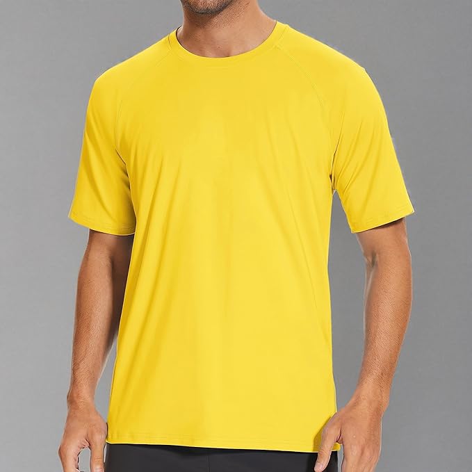 MAGCOMSEN Men's Short Sleeve UPF 50+ Sun Protection Shirts Quick Dry Athletic T-Shirt Hiking Running Swimming Rash Guard