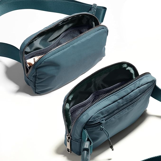 ODODOS Unisex Mini Belt Bag with Adjustable Strap Small Fanny Pack for Workout Running Traveling Hiking, Blue