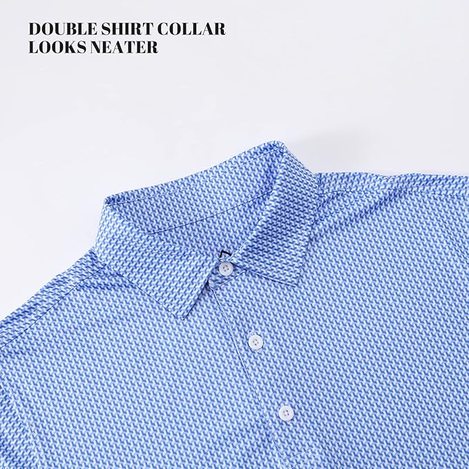 DEOLAX Mens Polo Shirts Fashion Print Mens Golf Shirt Dry Fit Mens Golf Polo Short Sleeve Quick Dry Funny Golf Shirt for Men