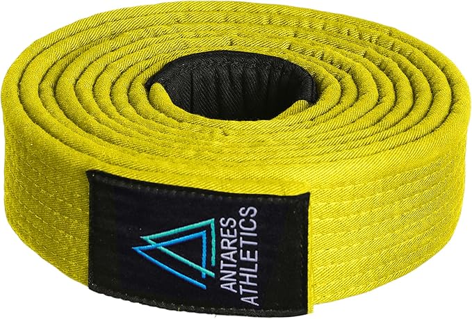 BJJ Belt for Men & Women Brazilian Jiu Jitsu Belt with Ranking Stripes Sleeve Bar Kids Jiu Jitsu Gi Belt
