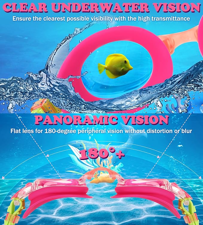 Aegend 2 Pack Kids Goggles, Swimming Goggles for Kids Age 4-16 Boys and Girls Youth, Anti-Fog Waterproof Anti-UV Pool Goggles