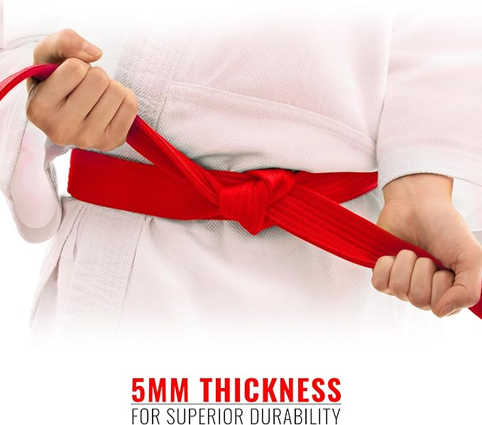 DXM SPORTS BJJ Jiu Jitsu Belt - Taekwondo Karate Belt - Martial Arts Uniform Ranking Judo Belt Double Stitched for Kids Adult