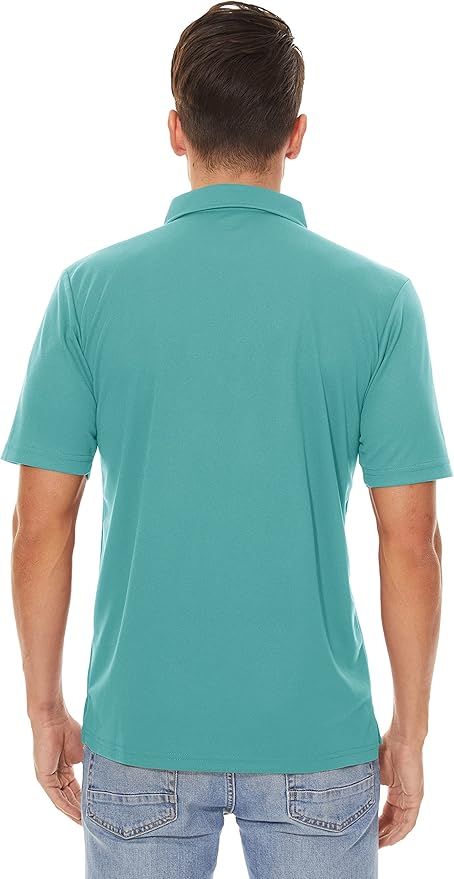 MAGCOMSEN Men's Polo Shirts 3 Buttons Casual Work T Shirts Quick Dry Short Sleeve Golf Shirt Pique Jersey Outdoor Performance