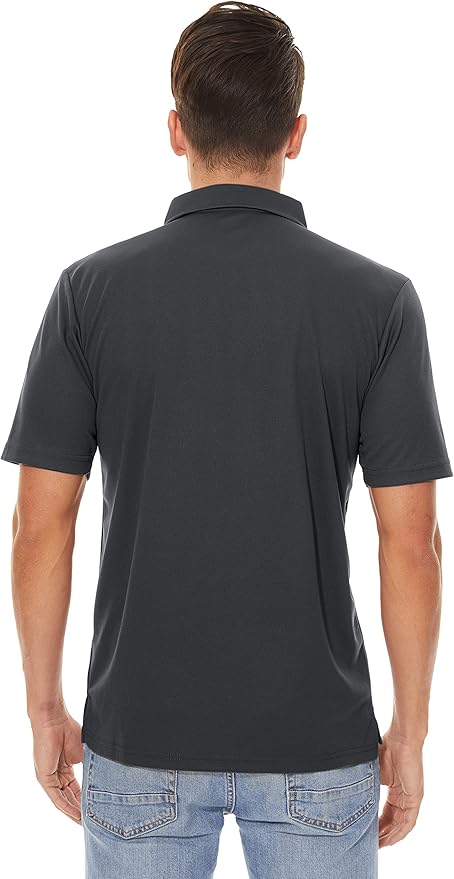 MAGCOMSEN Men's Polo Shirts 3 Buttons Casual Work T Shirts Quick Dry Short Sleeve Golf Shirt Pique Jersey Outdoor Performance