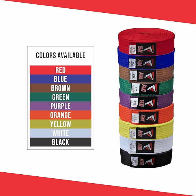 Martial Arts Belt for Karate, Judo, Aikido and Taekwondo - Durable Cotton-Polyester Blend for Adults and Kids