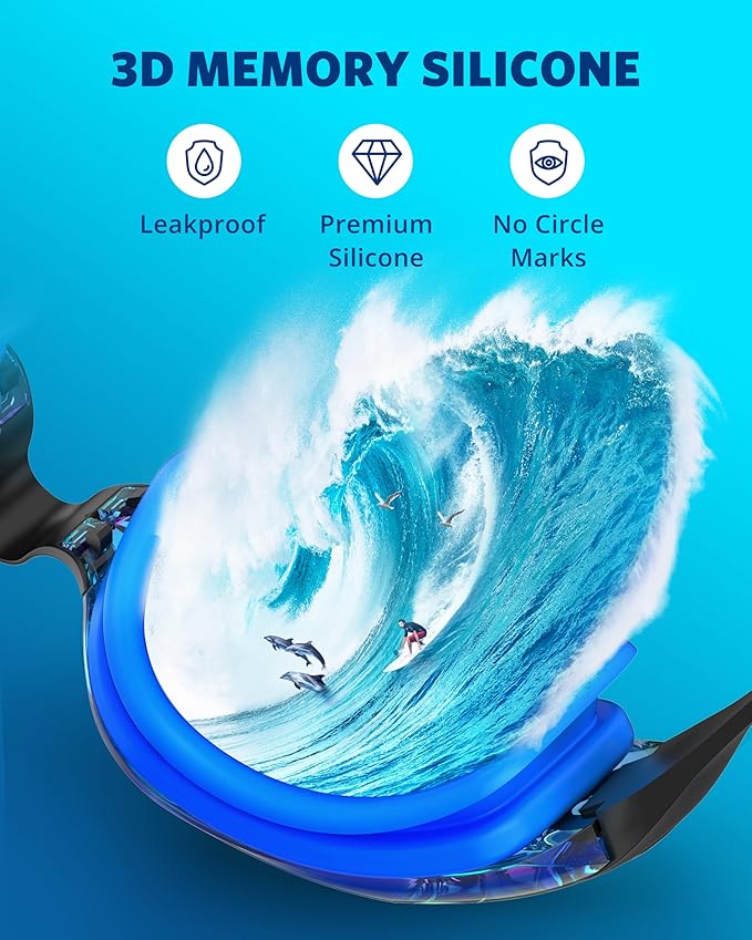 Aegend Swim Goggles, Swimming Goggles No Leaking Full Protection Adult Men Women Youth