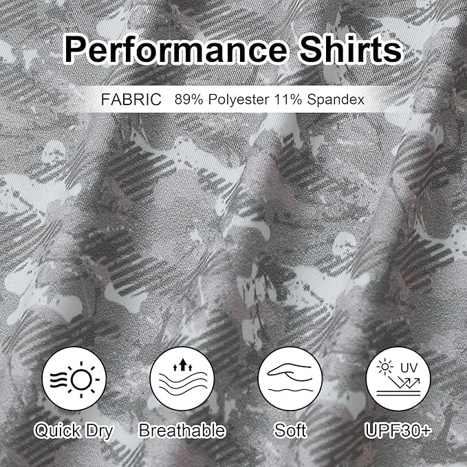 Golf Shirts for Men - Moisture Wicking Short Sleeve Performance Sport Casual Striped Collared Mens Polo Shirt