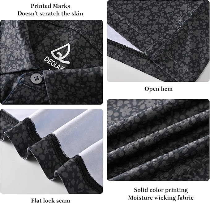 DEOLAX Mens Polo Shirts Fashion Print Mens Golf Shirt Dry Fit Mens Golf Polo Short Sleeve Quick Dry Funny Golf Shirt for Men