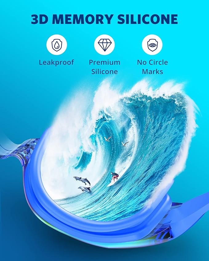 Aegend Swim Goggles, Swimming Goggles No Leaking Full Protection Adult Men Women Youth