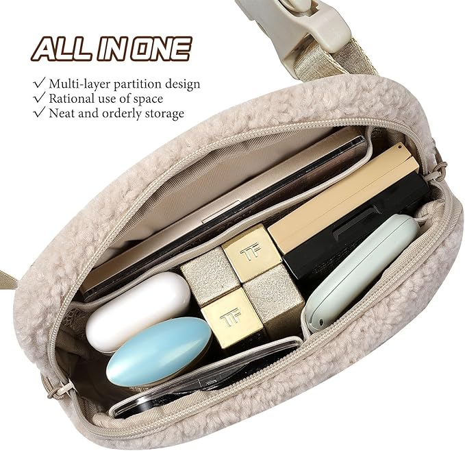 MoKo Fanny Packs for Women Men, Fashion Running Waist Packs, Crossbody Mini Bag Fanny Pack Belt Bag with Adjustable Strap for Running Outdoors Workout Travel Hiking Cycling